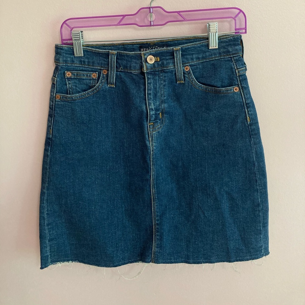Jcrew modest denim skirt nwot
